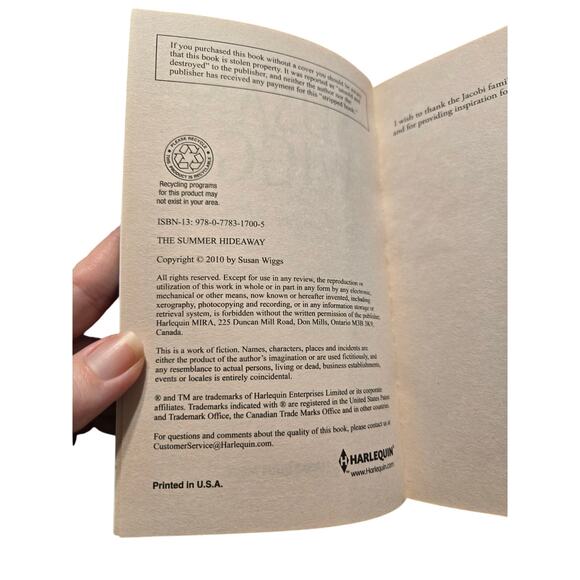 Susan Wiggs THE SUMMER HIDEAWAY Women's Fiction MIRA Harlequin 9780778317005 - Picture 6 of 7